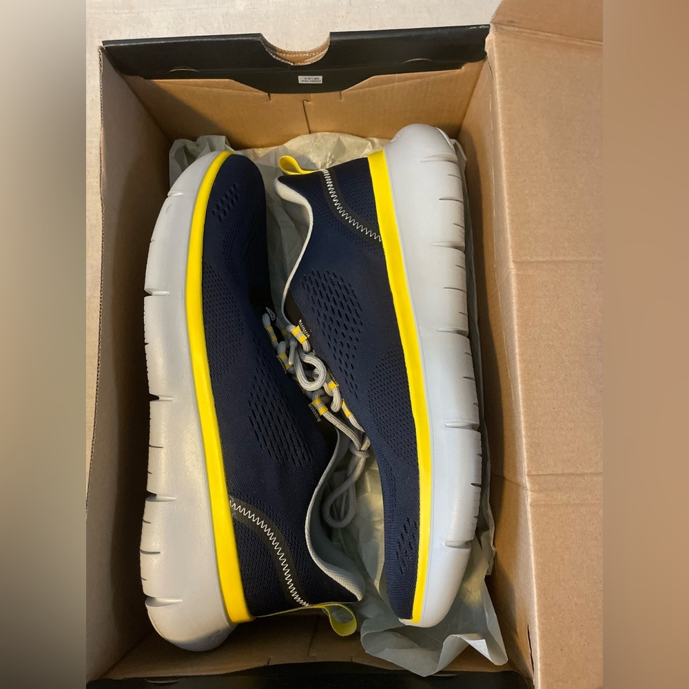 Cole Haan Zerogrand 360 Men’s Size 11 Journey Runner Blue Yellow Gray New W/ Box